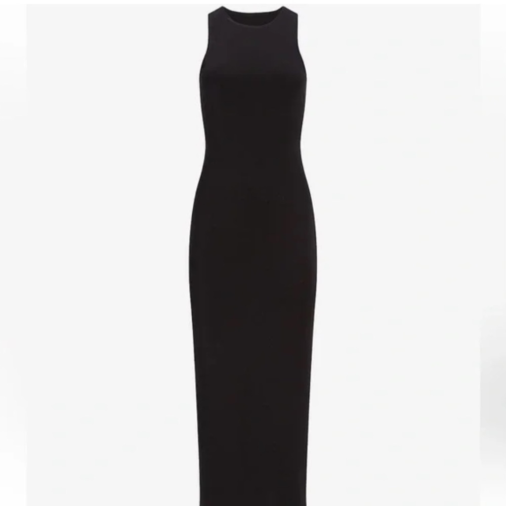EXPRESS Body Contour High Neck Back Cutout Maxi Dress